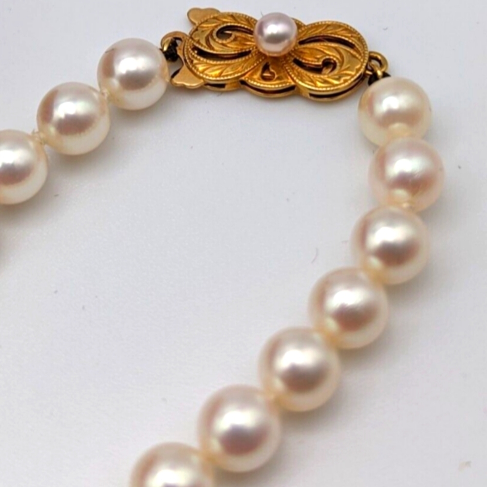SOLD IN OUR STORE Mikimoto Fine White Cultured High Luster Pearls 18 - Picture 7 of 8